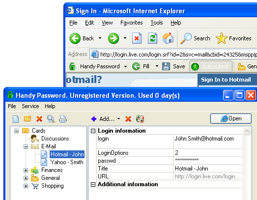 Handy Password manager USB Screenshot 1