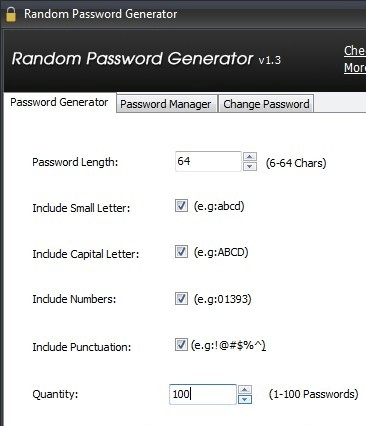 Random Password Generator Screenshot 1