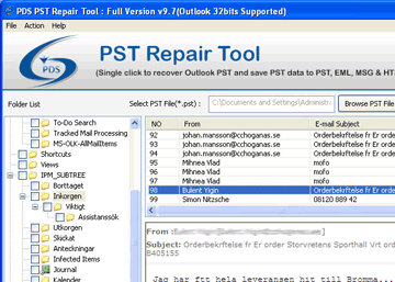 PST Recovery Tool Screenshot 1