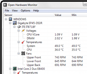 Open Hardware Monitor Screenshot 1