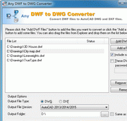 DWF to DWG Converter 2010.9 Screenshot 1
