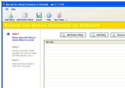 Notes Contacts to Outlook Conversion Screenshot 1