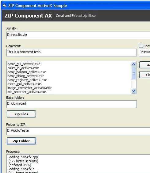 Smart ZIP ActiveX Screenshot 1