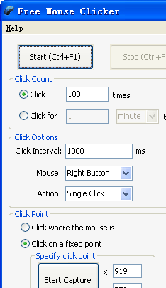 Free Mouse Clicker Screenshot 1