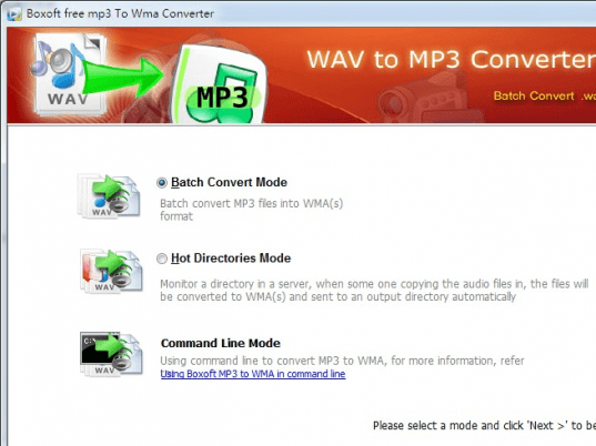 Boxoft MP3 to Wma Converter (freeware) Screenshot 1