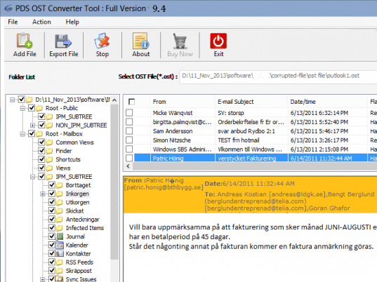 OST2PST Converter Software Screenshot 1