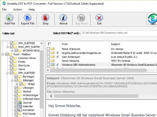 OST Converter Software Screenshot 1