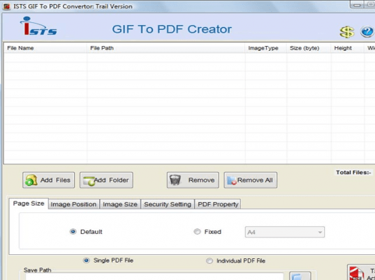 GIF to PDF Software Screenshot 1
