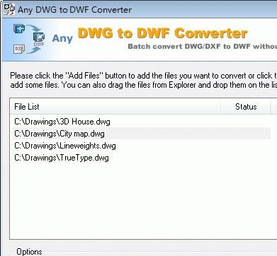 DWG to DWF Converter 2011.5 Screenshot 1