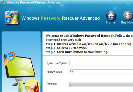 Windows Password Rescuer Advanced Screenshot 1
