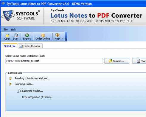 Convert Lotus Notes to PDF Screenshot 1