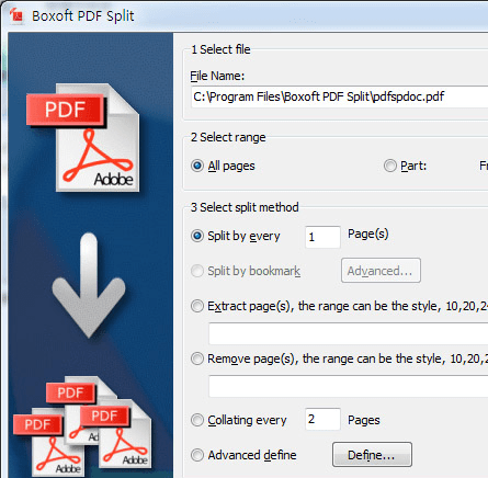 Boxoft PDF Split Screenshot 1