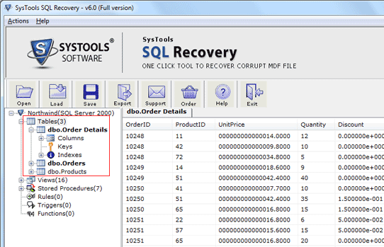 MS SQL Table Recovery Tool Screenshot 1