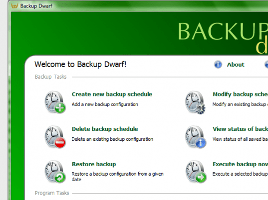 Backup Dwarf Home Edition Screenshot 1