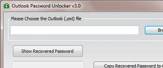 PST File Password Unlocker 2010 Screenshot 1