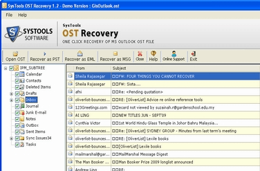 Restore Email OST Files Screenshot 1