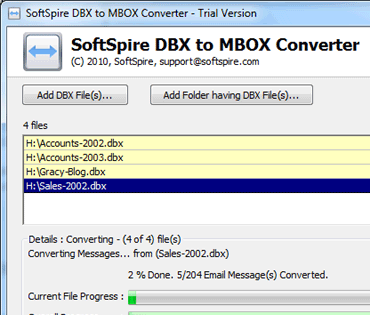 DBX to Evolution Conversion Screenshot 1