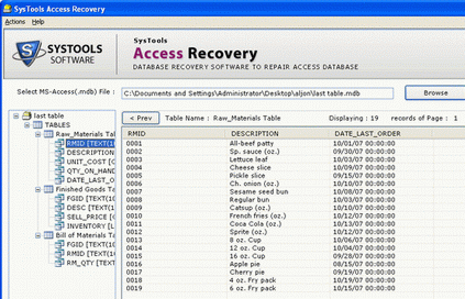 Save MS Access Data Screenshot 1