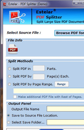 Estelar PDF Splitter Screenshot 1