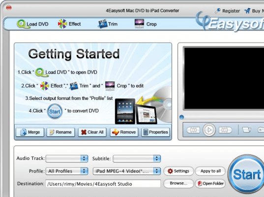 4Easysoft Mac DVD to iPad Converter Screenshot 1