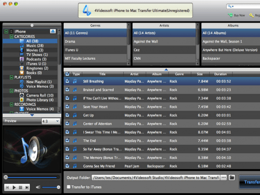 4Videosoft iPhone to Mac Transfer Ultimate Screenshot 1
