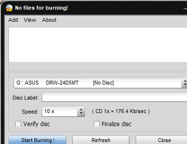 Easy Disc Burner Screenshot 1