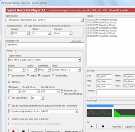 Sound Recorder Player ActiveX Screenshot 1