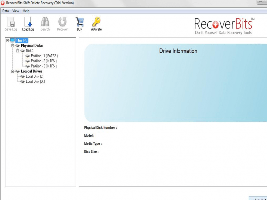 RecoverBits Shift Delete Recovery Screenshot 1