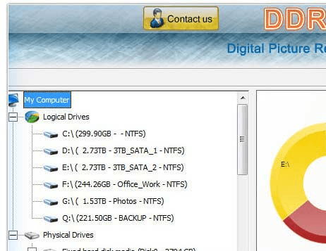 Digital Image Recovery Software Screenshot 1