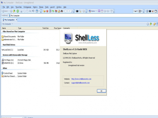 ShellLess Explorer Screenshot 1