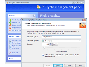 R-Crypto Disk Security Screenshot 1