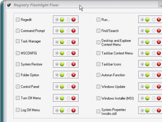 Registry Flashlight Fixer Screenshot 1