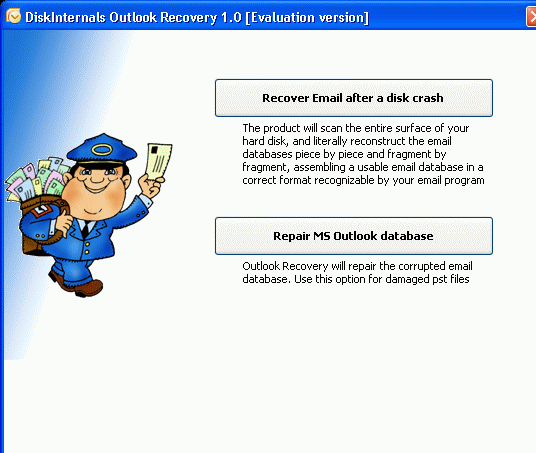 DiskInternals Outlook Recovery Screenshot 1