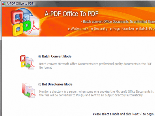 A-PDF Office to PDF Screenshot 1
