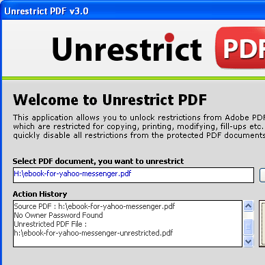 Unencrypt PDF Files Screenshot 1