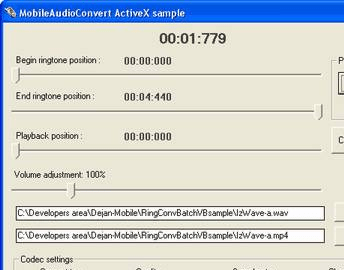 Mobile Audio Convert ActiveX Screenshot 1