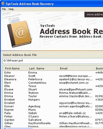 Repair Address Book Screenshot 1
