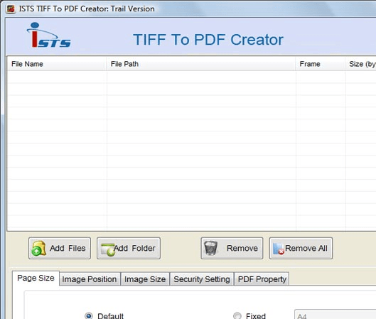 Batch TIFF to PDF Converter Screenshot 1