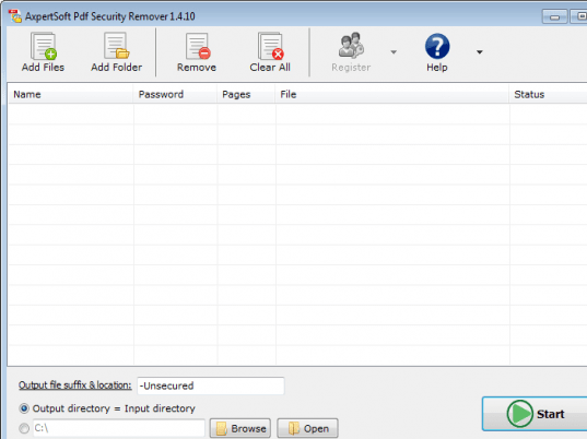 Pdf Files Security Remover Screenshot 1