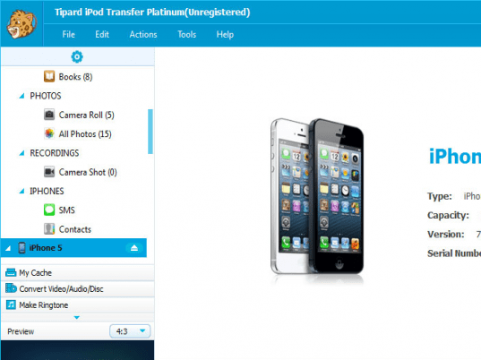 Tipard iPod Transfer Pro Screenshot 1