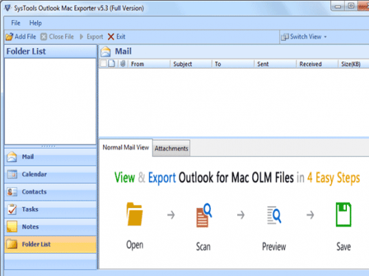 Mac Outlook to Outlook Conversion Screenshot 1