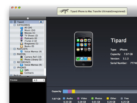 Tipard iPhone to Mac Transfer Ultimate Screenshot 1