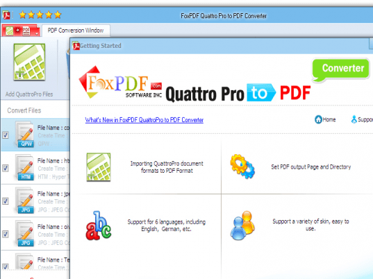 FoxPDF QuattroPro to PDF Converter Screenshot 1