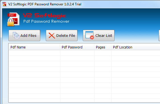 V2 Softlogic Pdf Password Remove Screenshot 1