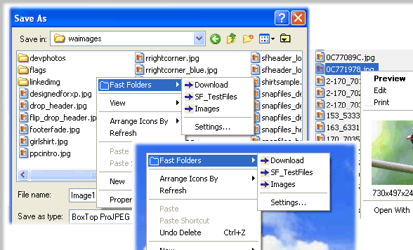Fast Folder Access Screenshot 1