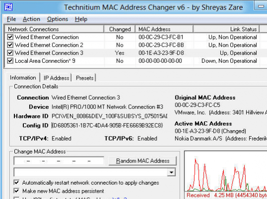 Technitium MAC Address Changer Screenshot 1