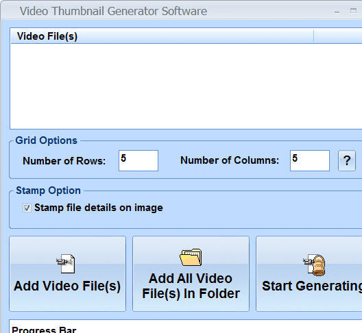 Video Thumbnail Generator Software Screenshot 1