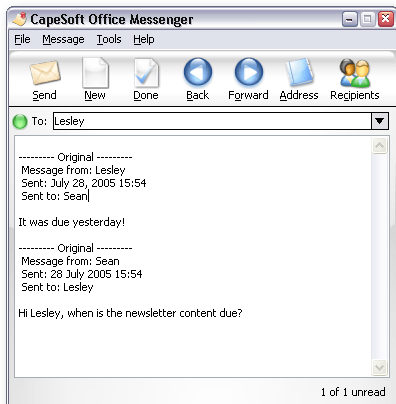 CapeSoft Office Messenger Screenshot 1