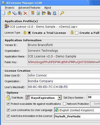 A0 - ICE License Protection Screenshot 1