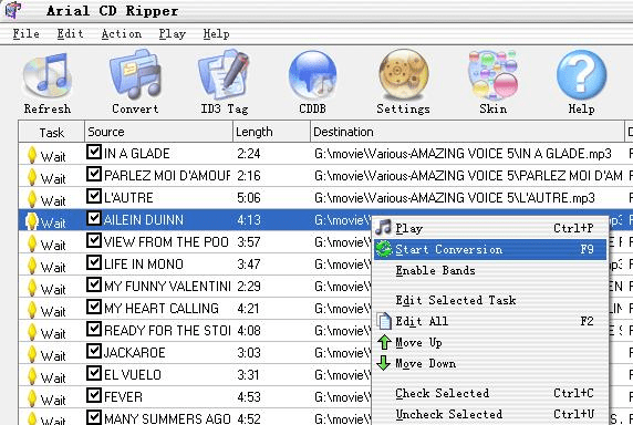 Arial CD Ripper Screenshot 1